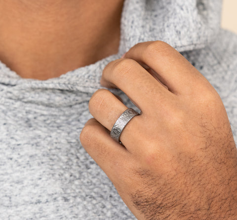 Grey Tantalum 'The Diablo' Wedding Band