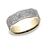 Ammara Stone 14Kt Yellow Gold & Grey Tantalum 'The Gibeon' Wedding Band