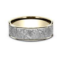 Ammara Stone 14Kt Yellow Gold & Grey Tantalum 'The Gibeon' Wedding Band