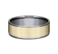 Ammara Stone Grey Tantalum & 14Kt Yellow Gold 'The Rembrandt' Wedding Band