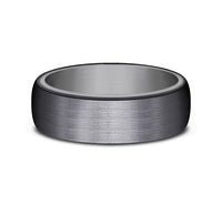 6.5mm Grey Tantalum & Black Titanium 'The Baron' Wedding Band