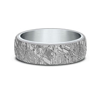 Ammara Stone Grey Tantalum & 14Kt White Gold 'The Diablo' Wedding Band