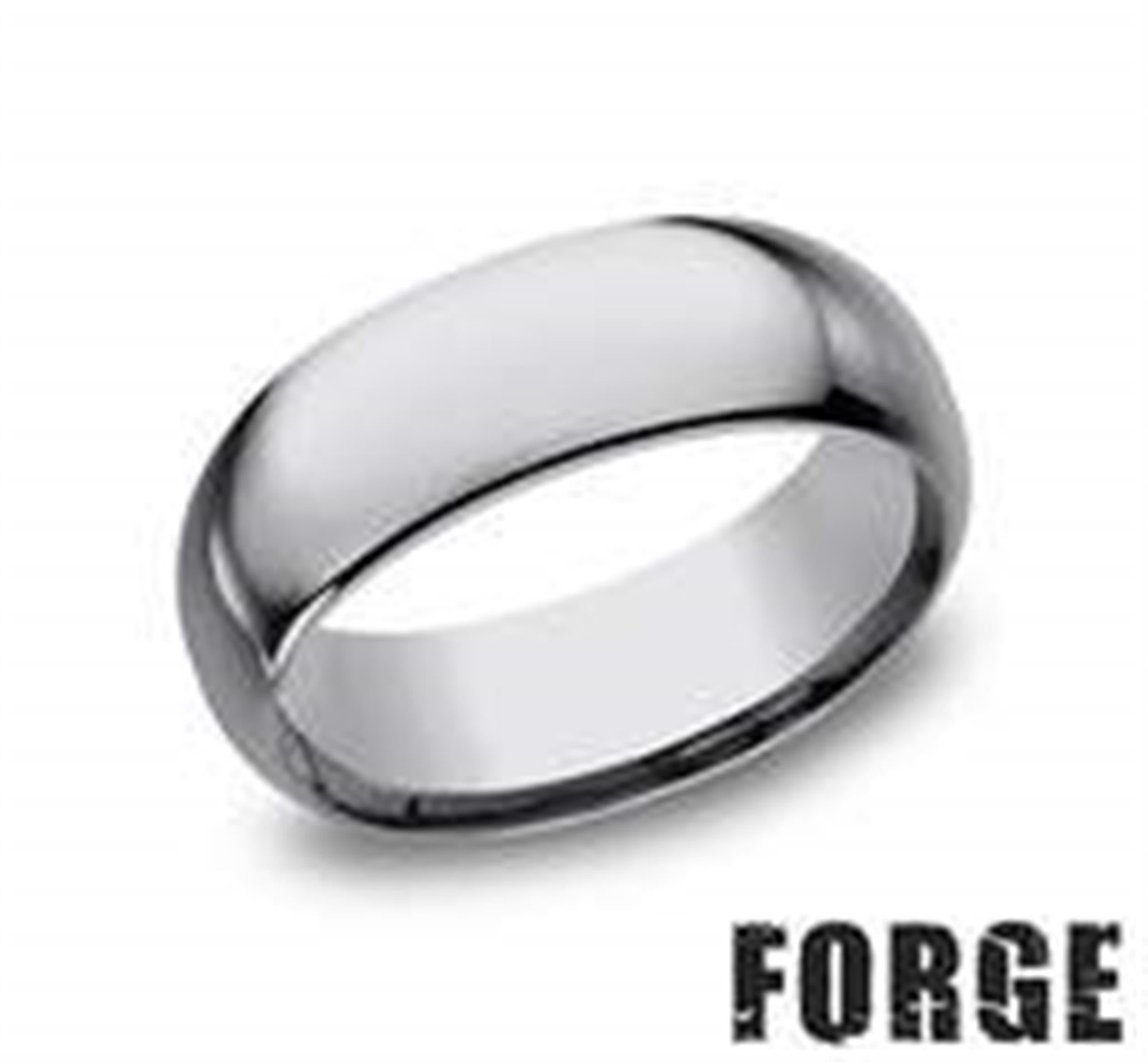 Tungsten Carbide Gray Engraved Wedding Band