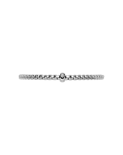 FOPE 18Kt White Gold .01ct Diamond EKA Flex-It Bracelet