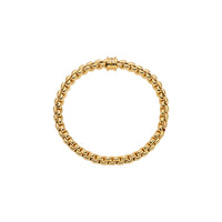 FOPE 18Kt Yellow Italian Gold .01ct Diamond Rondel EKA Flex'It Bracelet - M