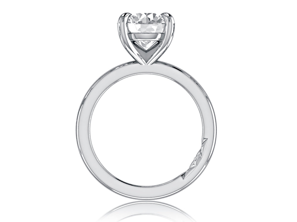 A. Jaffe Round Solitaire Engagement Ring in 14K White Gold