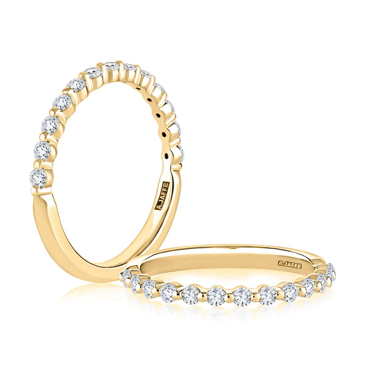 A.Jaffe Shared Prong 0.39cttw Diamond Anniversary Band in 14Kt Yellow Gold