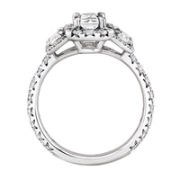 14Kt White Gold Halo Engagement Ring With 2cttw Natural Center Diamond
