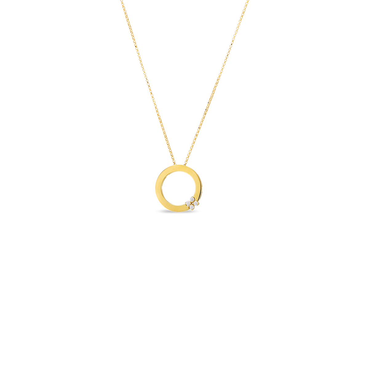 Roberto Coin 18Kt Yellow Gold Love In Verona Circle of Life Flower Pendant