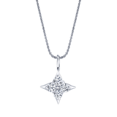 Star of Hope Sterling Silver 0.20cttw Natural Diamond Pendant