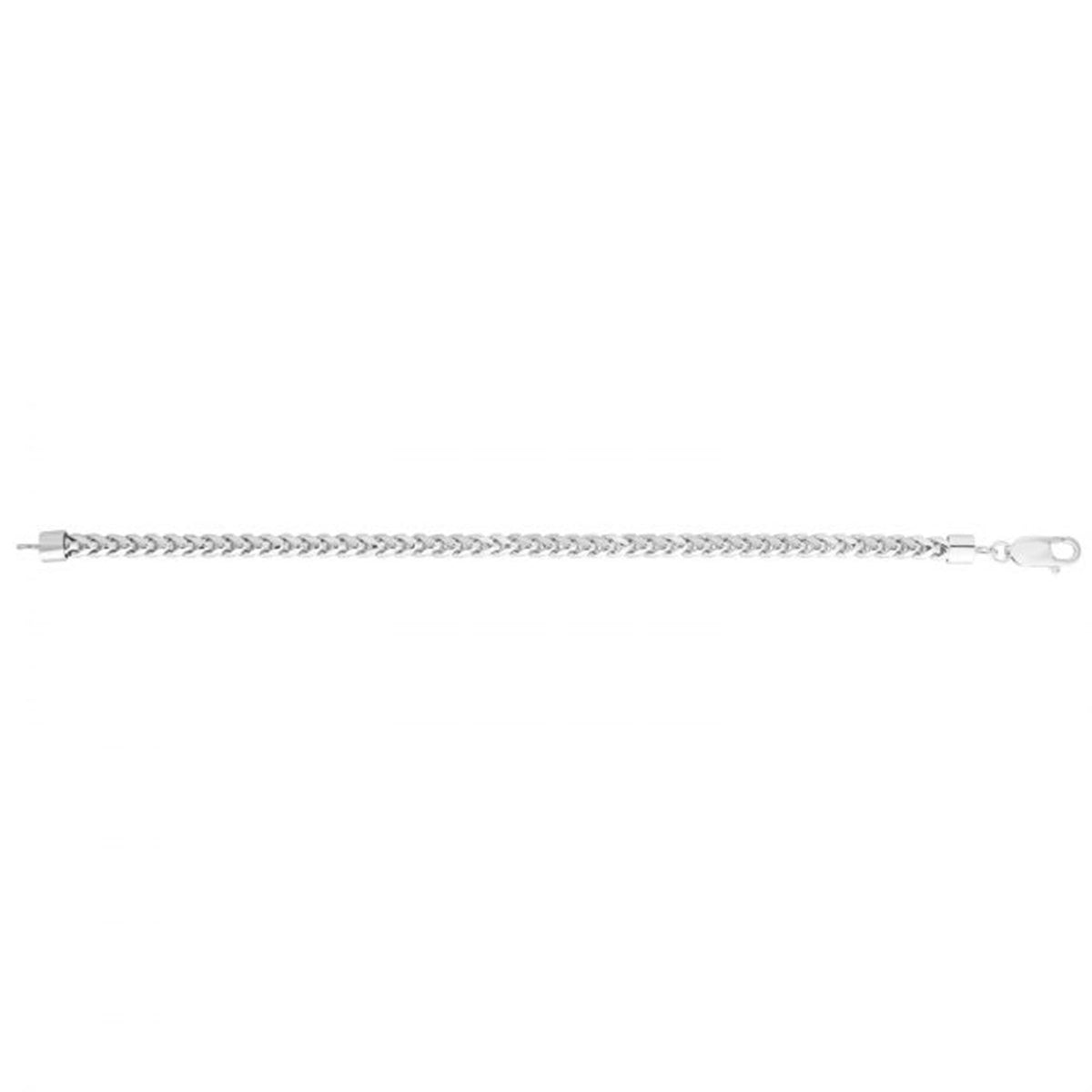 14Kt White Gold Wheat Chain