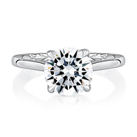 A. Jaffe Tulip Solitaire Engagement Ring in 14K White Gold