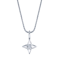 Star of Hope 14Kt White Gold 0.10cttw Natural Diamond Pendant