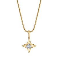 Star of Hope 14Kt Yellow Gold 0.10cttw Natural Diamond Pendant