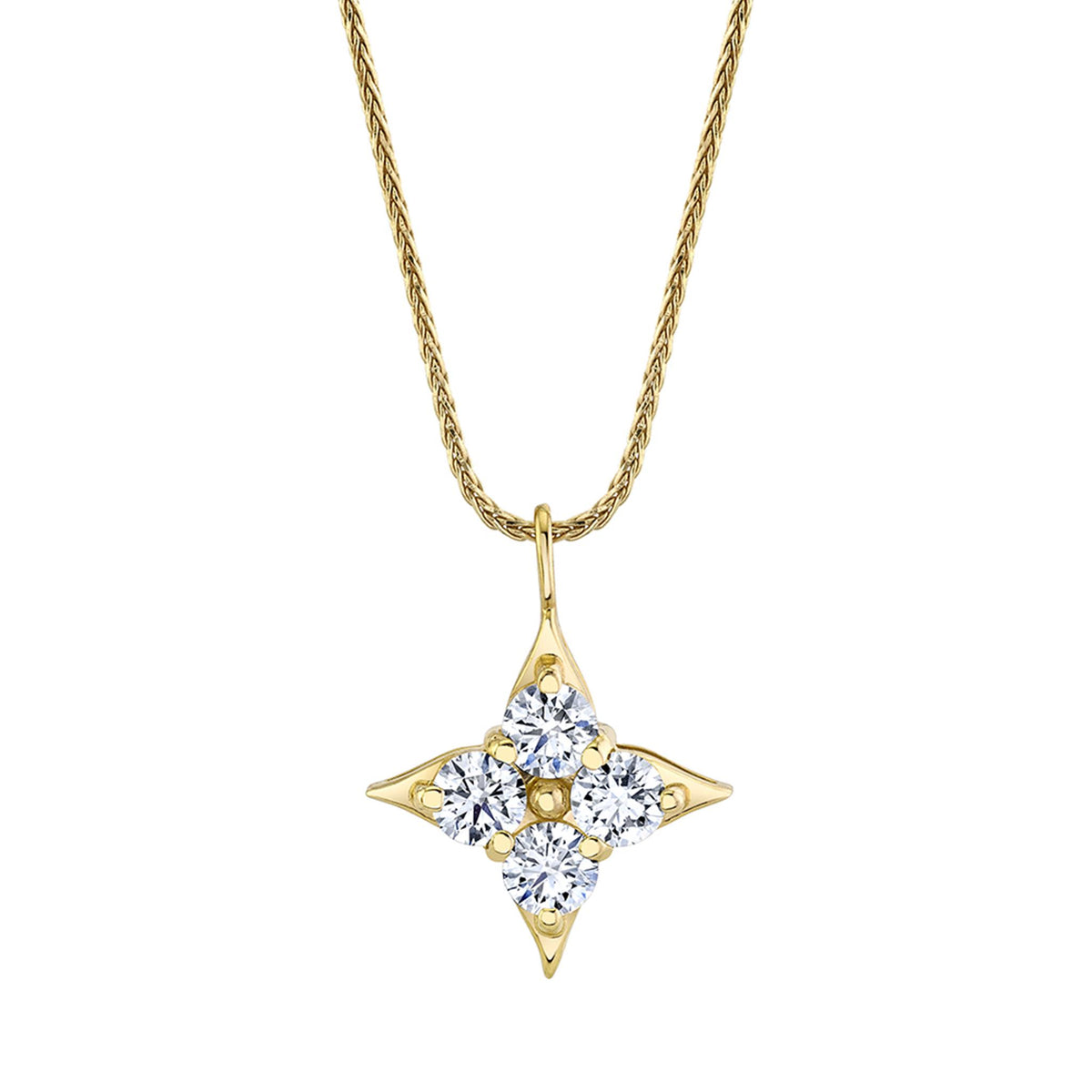 Star Of Hope 14Kt Yellow Gold Pendant With 1.00cttw Natural Diamonds
