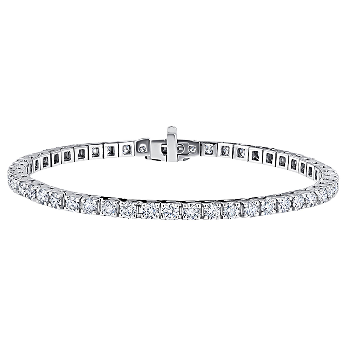 14Kt White Gold Tennis Bracelet with 10.08cttw Lab-Grown Diamonds