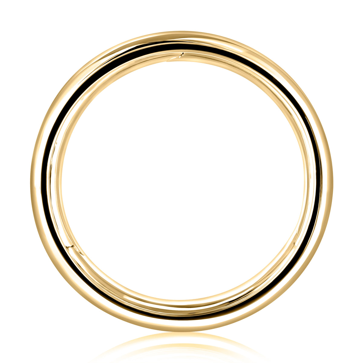 A. Jaffe Soft Domed Men's Band 7mm High Polish in 14Kt Yellow Gold