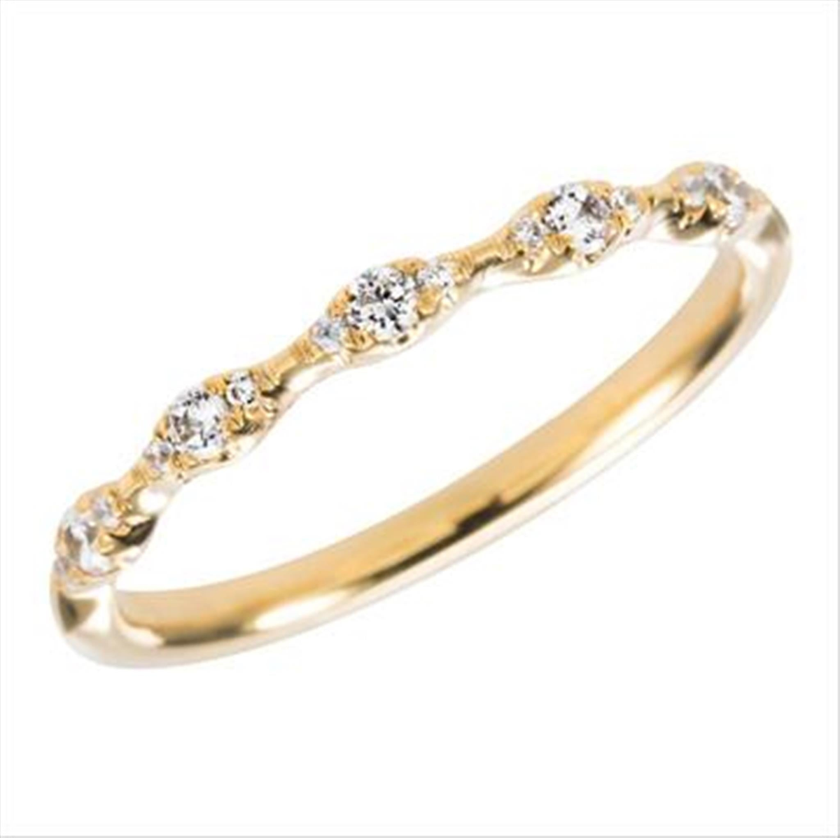 14Kt Yellow Gold Stackable Wedding Ring With 0.17cttw Natural Diamonds