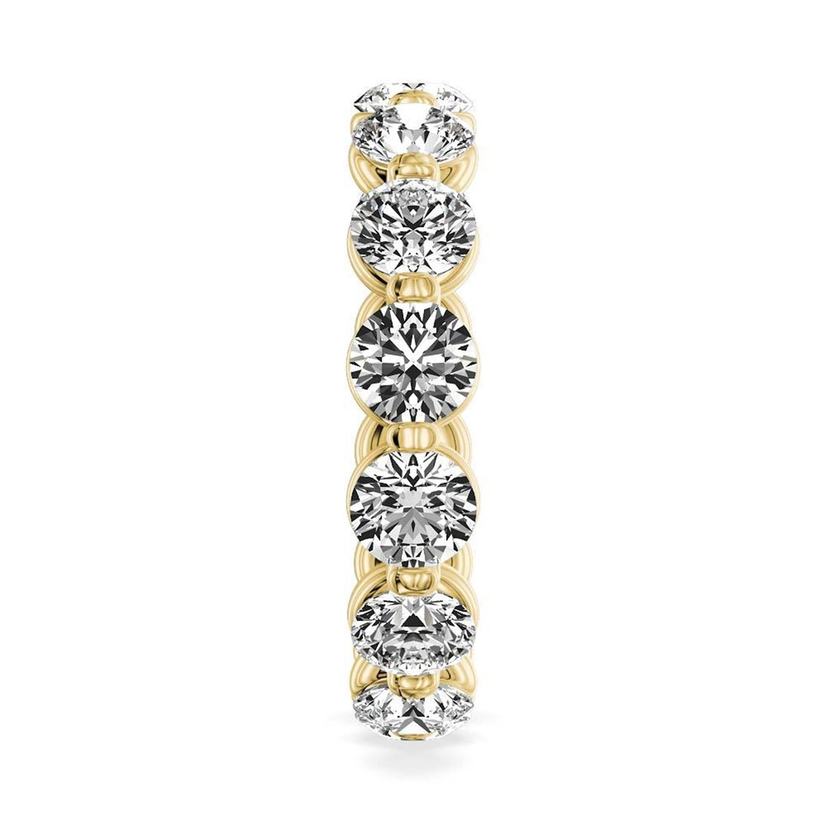 14Kt Yellow Gold Eternity Wedding Ring With 2.00cttw Natural Diamonds