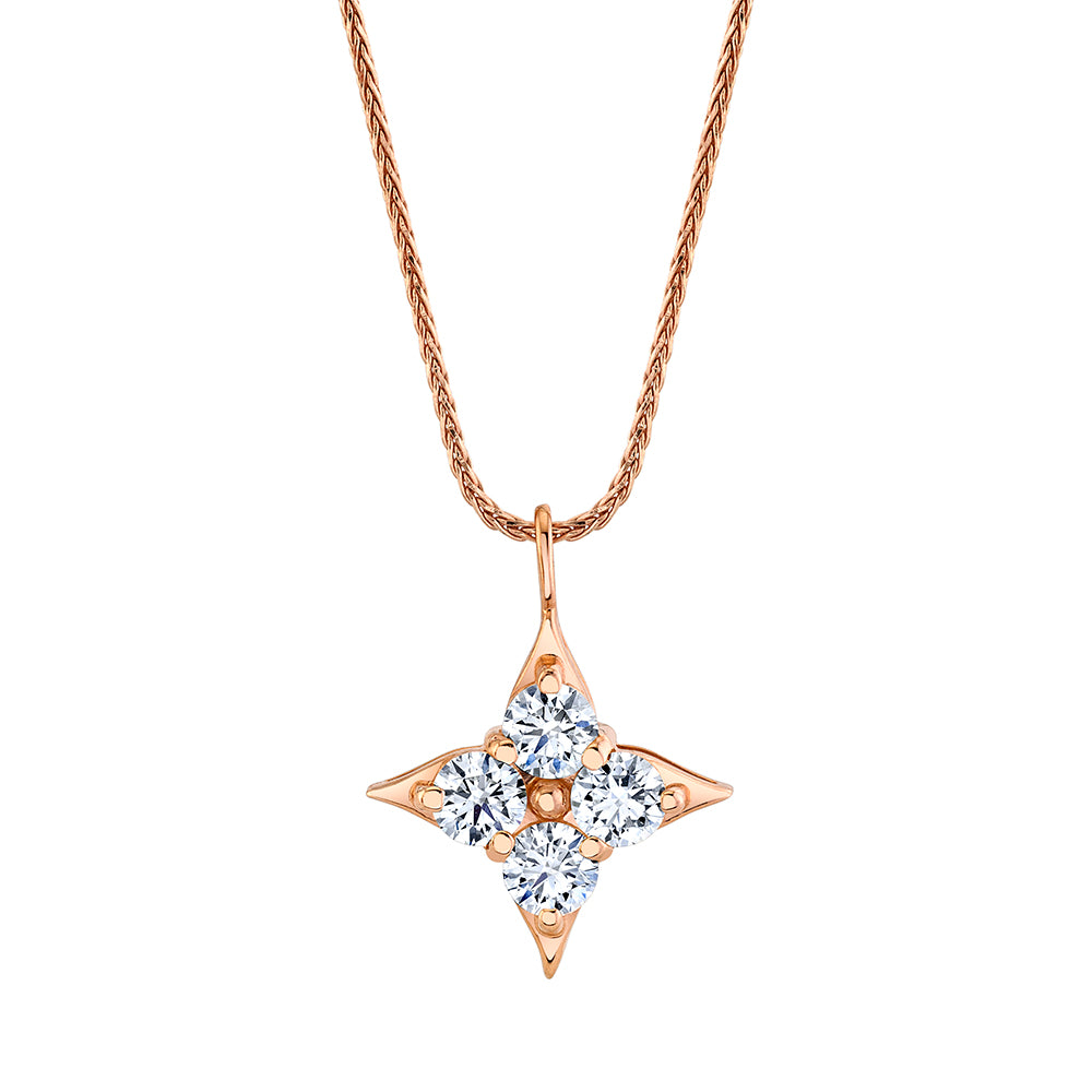 Star Of Hope 14K Rose Gold Pendant with 1.00cttw Natural Diamond