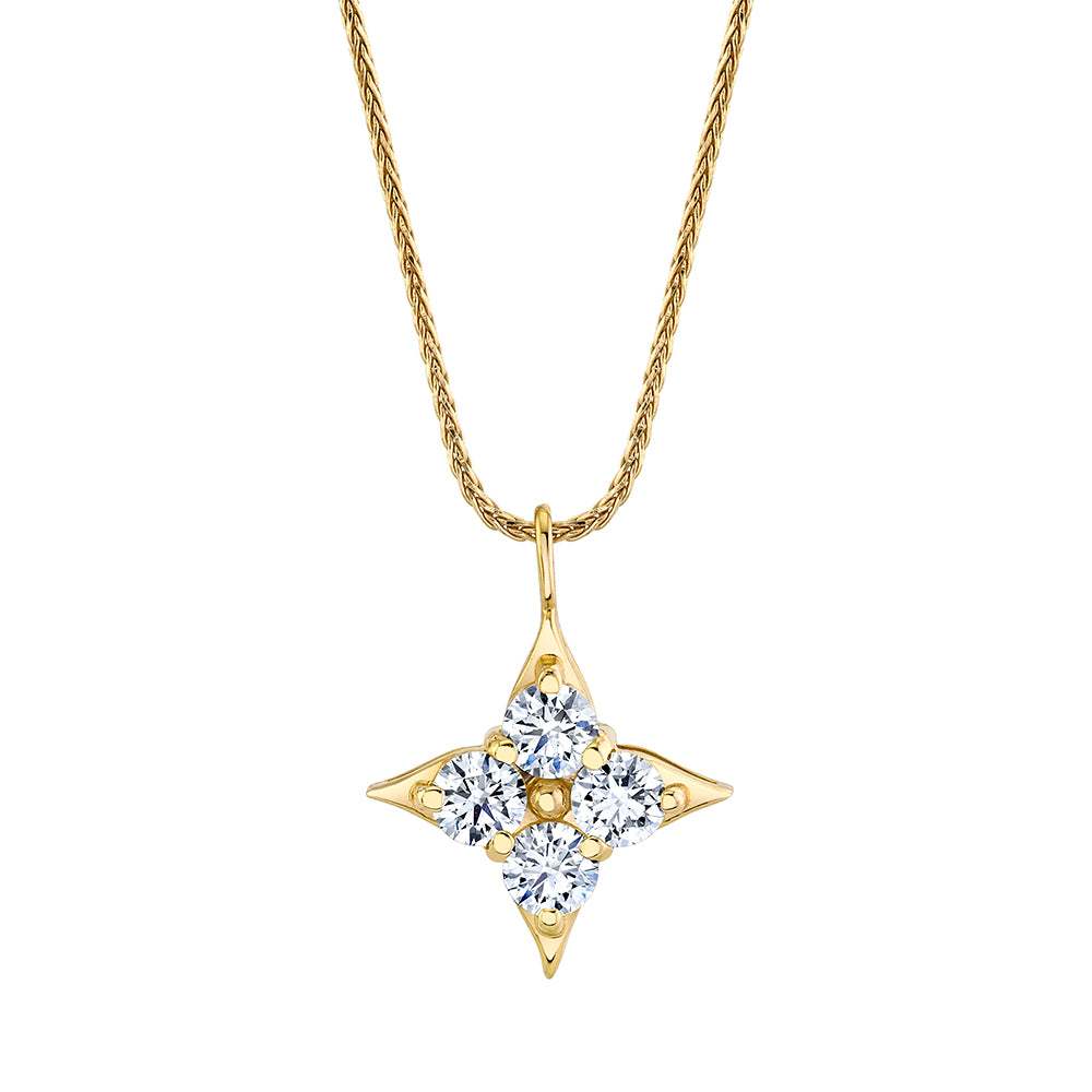 Star Of Hope 14K Yellow Gold Pendant with 1.00cttw Natural Diamond