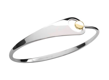 E.L. Designs Jitterbug Bangle Bracelet in Sterling Silver and 14Kt Yellow Gold -LM