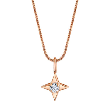 Star of Hope 14Kt Rose Gold 0.10cttw Natural Diamond Pendant