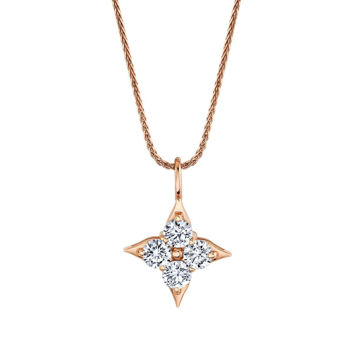 Star Of Hope 14Kt Rose Gold Pendant With .75cttw Natural Diamonds