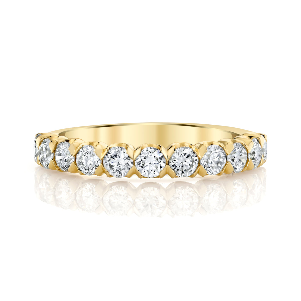 14Kt Yellow Gold X's and O's Ring With .50cttw Natural Diamonds