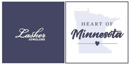 14K White Gold Heart Of Minnesota Pendant