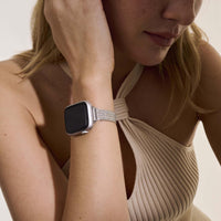 John Hardy Silver 12mm Diamond Pavé Smart Watch Band