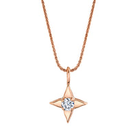 Star of Hope 14Kt Rose Gold 0.15cttw Natural Diamond Pendant