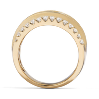 Lasker Couture 18Kt Yellow Gold Classic 3-Row Diamond Band