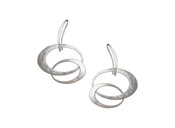 E.L. Designs Sterling Silver Entwined Elegance Medium Earrings