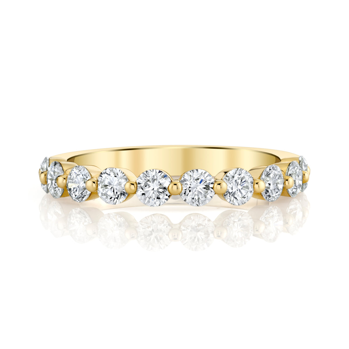 14Kt Yellow Gold Vanessa Single Shared-Prong With .26cttw Natural Diamonds