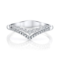 14Kt White Gold .25cttw Natural Diamond 2-Row Tiara Wedding Band