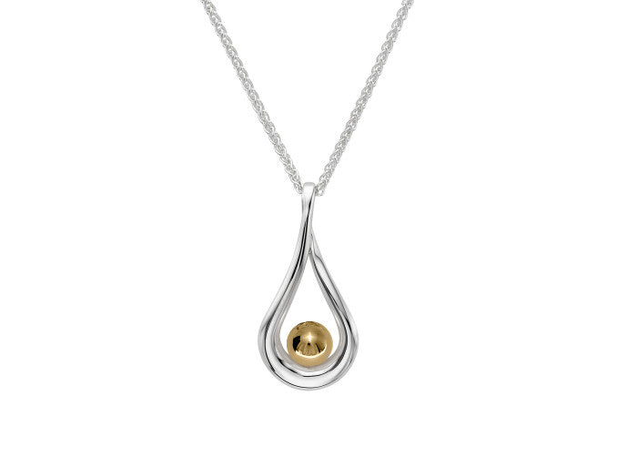 E.L. Designs Sterling Silver and 14Kt Gold Mana Pendant