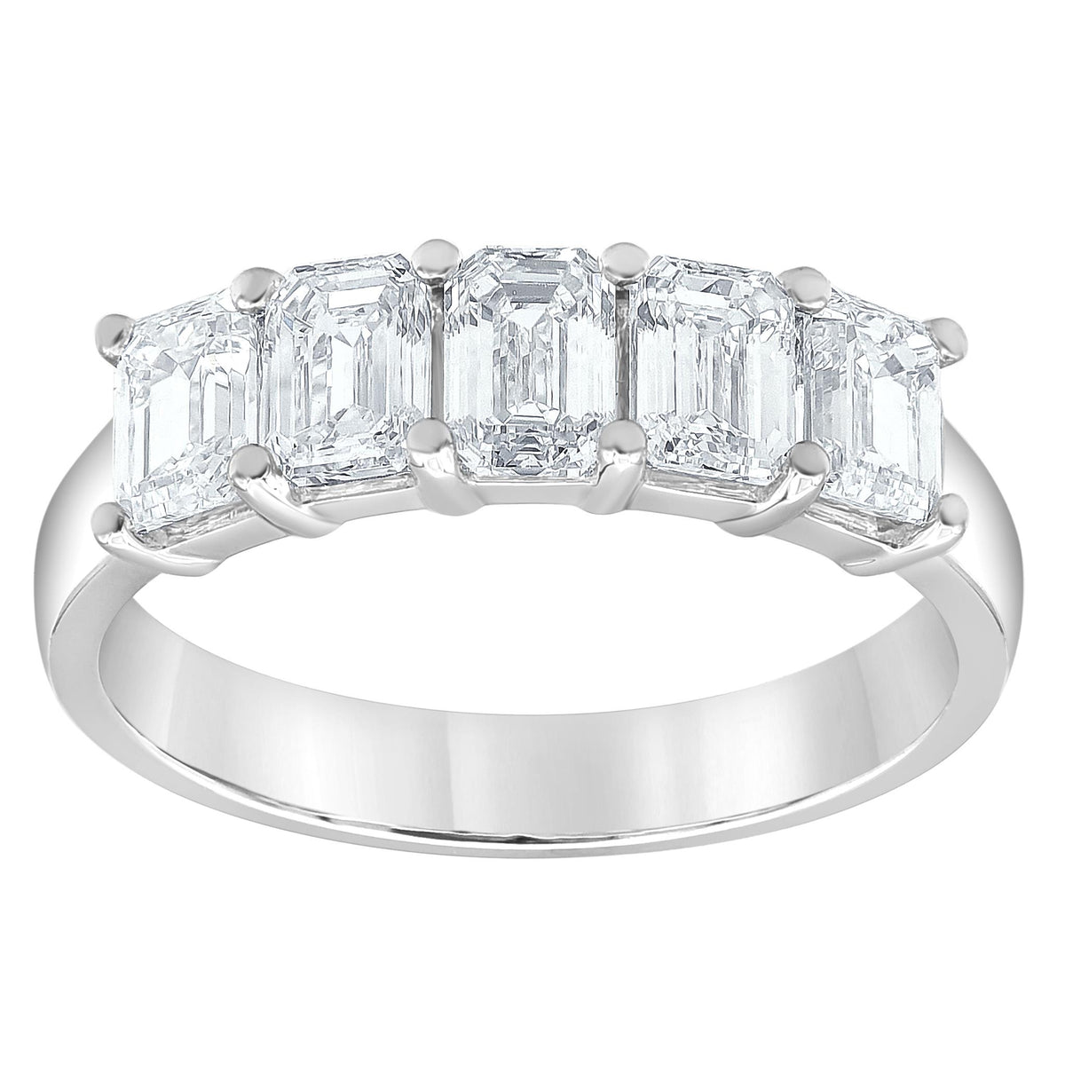 14Kt White Gold Prong Set Wedding Ring With 2.00cttw Lab-Grown Diamonds
