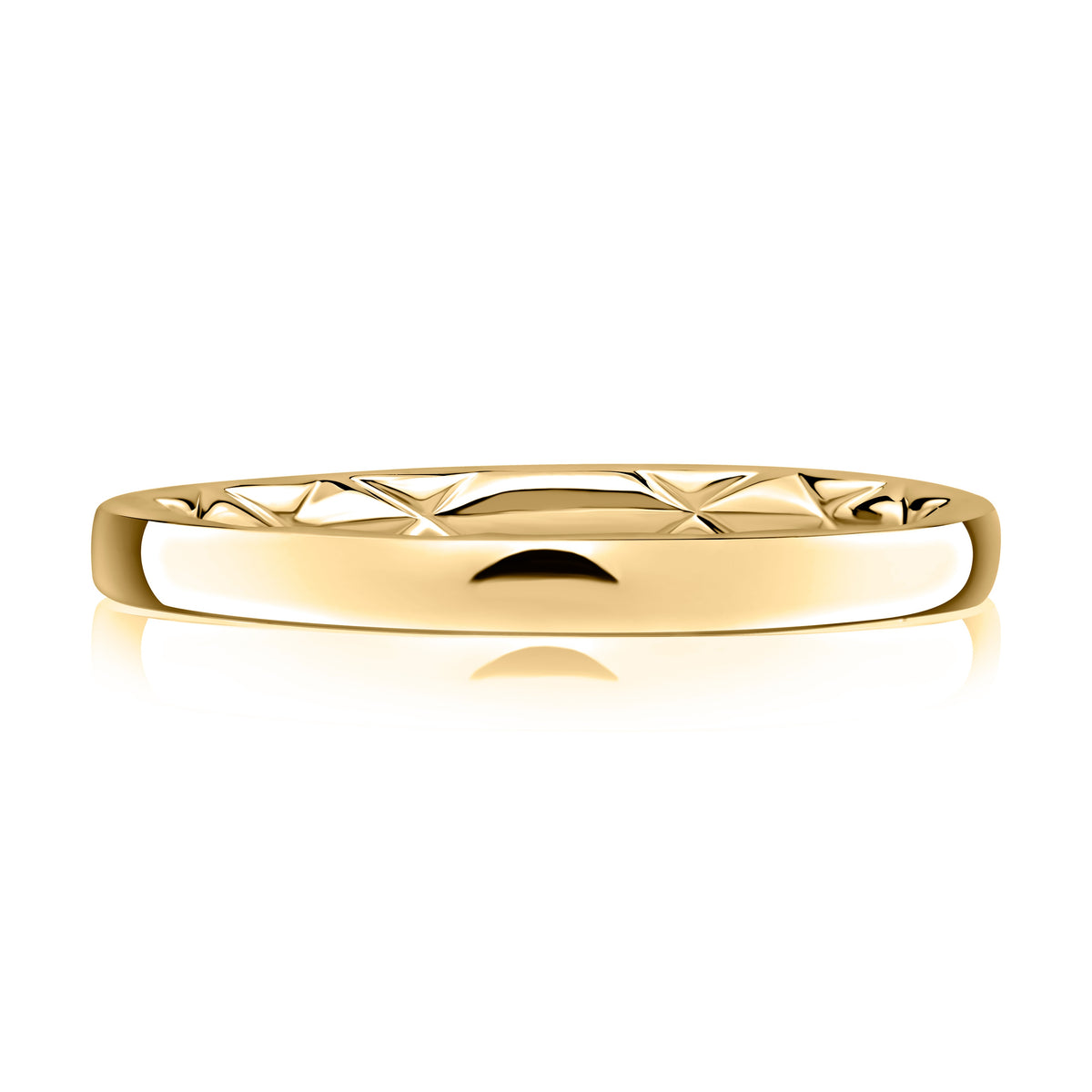A.Jaffe Polished Wedding Band in 14K Yellow Gold