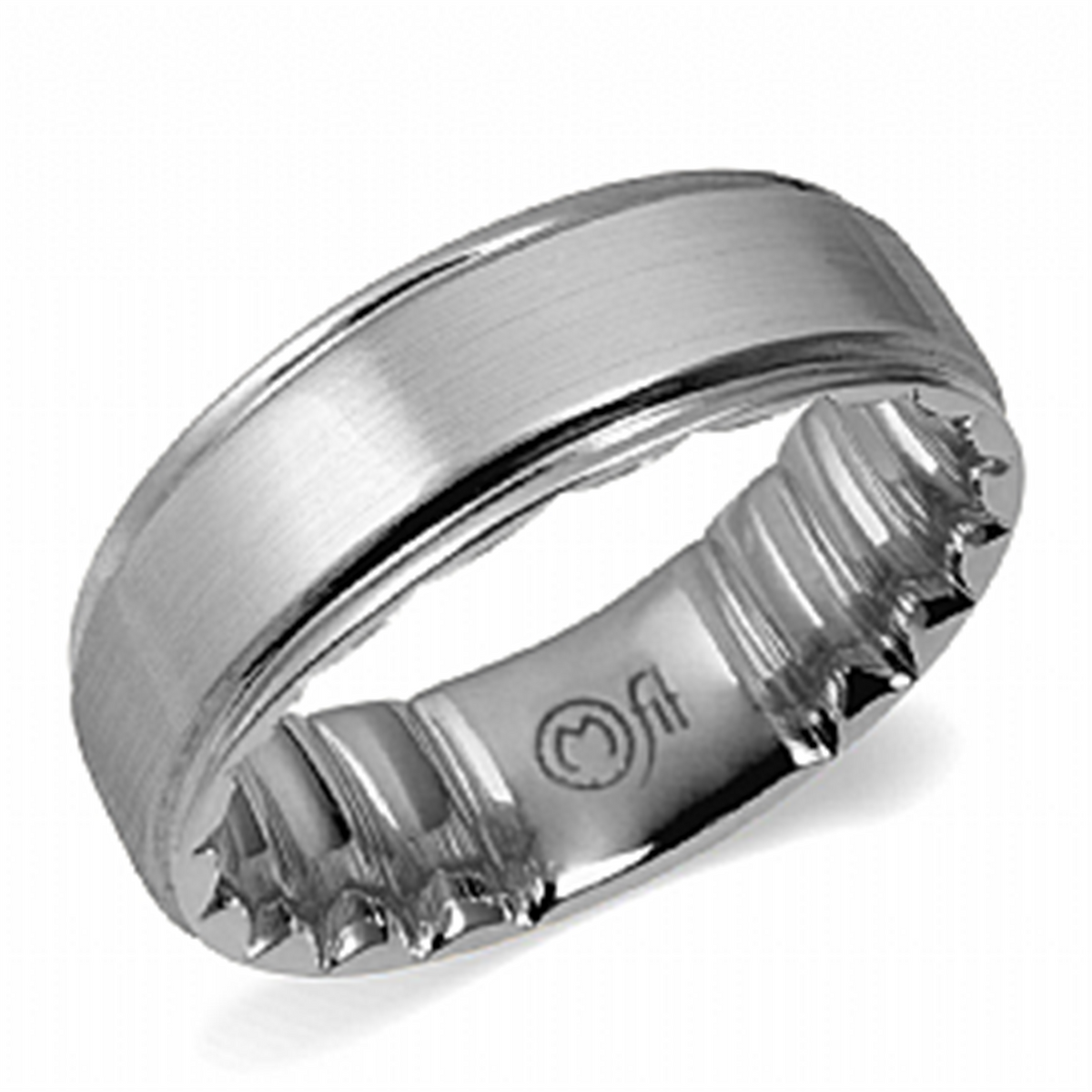 14Kt White Gold Plain Wedding Band