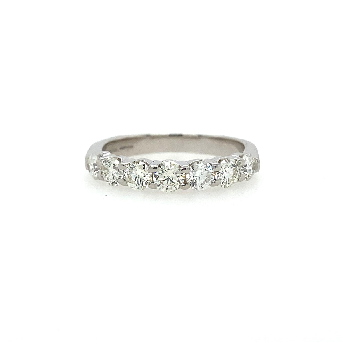 14Kt White Gold Prong Set Wedding Ring With 1.00cttw Natural Diamonds