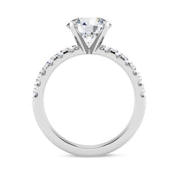 Pure Lasker Platinum Collection 2.5mm Galaxy Ring Mounting with .45cttw Natural Diamonds