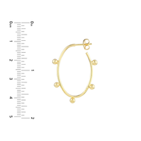 14Kt Yellow Gold Oval Hoop Earrings