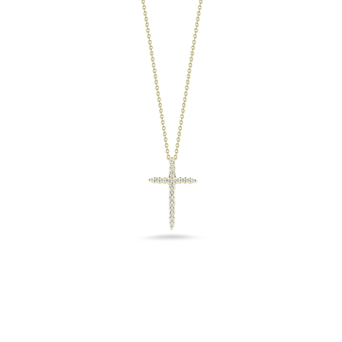 Roberto Coin 18Kt Yellow Gold Tiny Treasures Sliver Cross Necklace