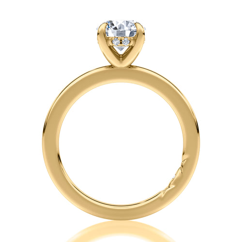 A. Jaffe Hidden Halo Solitaire Engagement Ring in 14K Yellow Gold