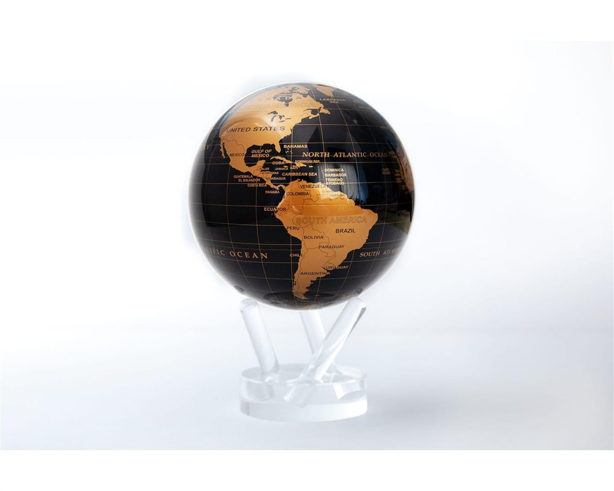 MOVA 6"  Black And Gold Globe with Acrylic Base