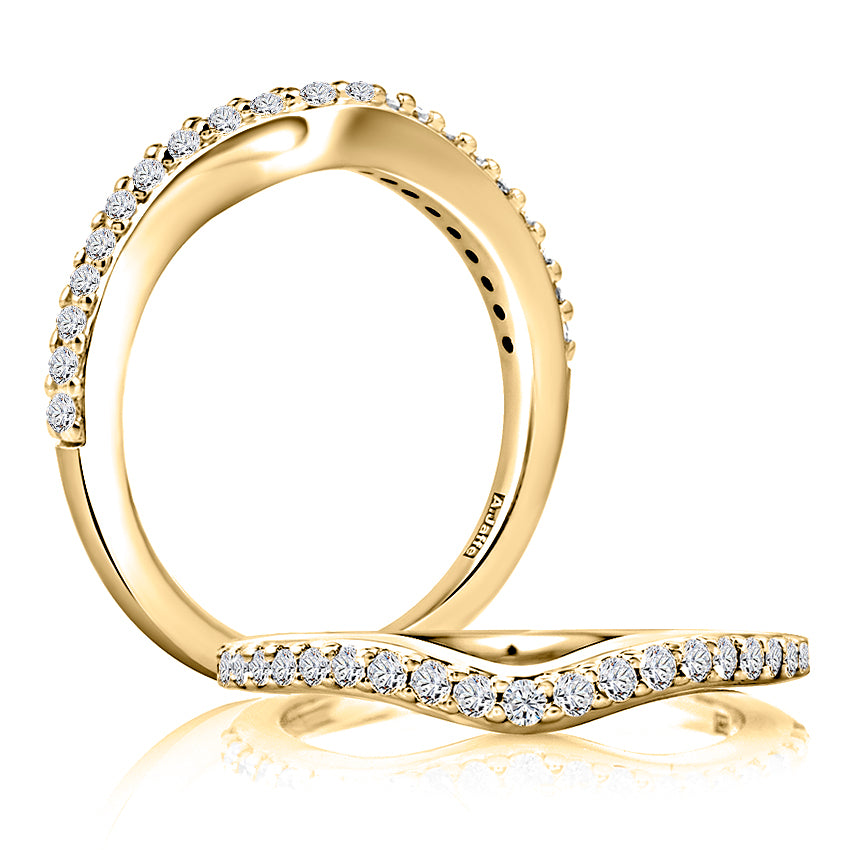 A.Jaffe Contour 0.25cttw Diamond Anniversary Band in 14Kt Yellow Gold