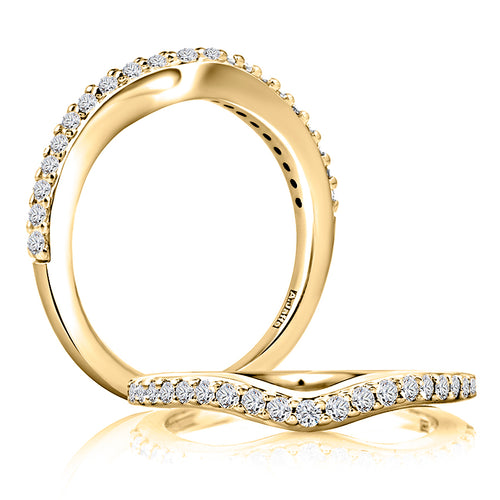 A.Jaffe Contour 0.25cttw Diamond Anniversary Band in 14Kt Yellow Gold