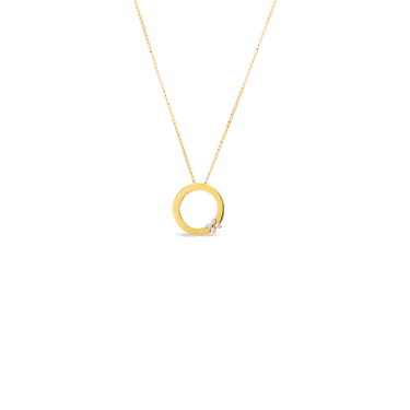 Roberto Coin 18Kt Yellow Gold Love In Verona Circle of Life Flower Pendant