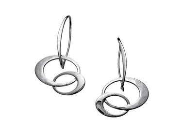 E.L Designs Sterling Silver Entwined Elegance Earrings-Medium